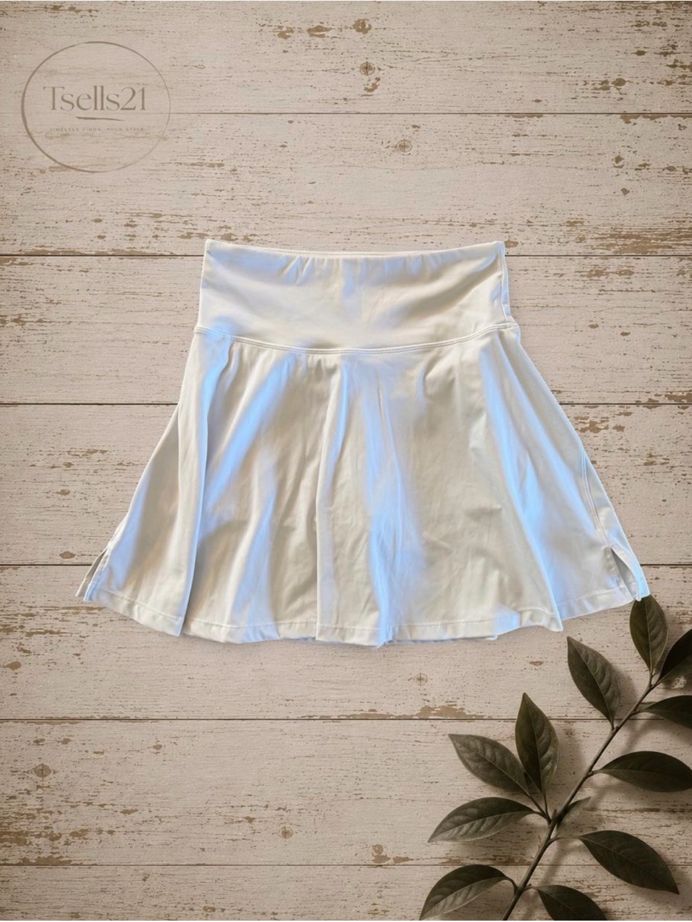 1A1A White Athletic Tennis Skort with Pockets – Size M